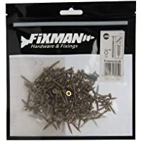 Fixman 378932 Tornillos para Madera Aglomerada- Oro- 3.5 x 20mm- Set de 200 Piezas